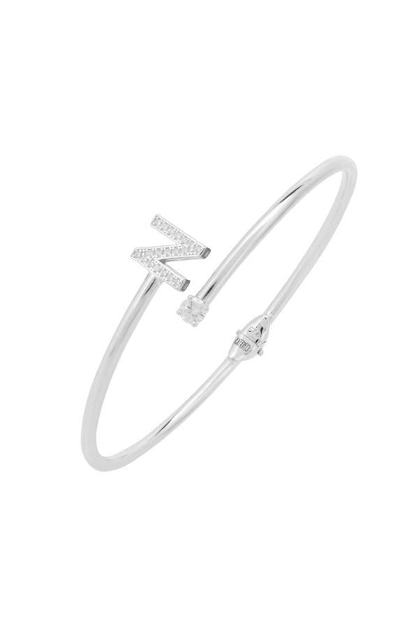Initial 'N' silver bracelet.