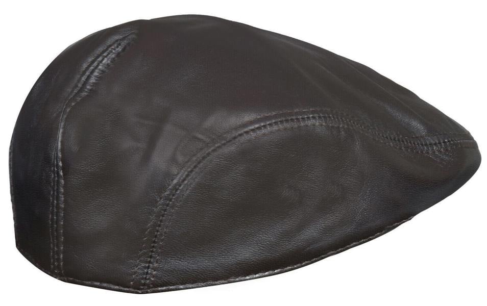 Infinity Leather Mens Leather Peaky Blinders Newsboy Flat Hat