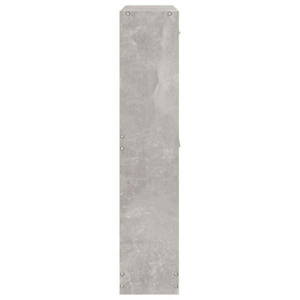 Berkfield Shoe Cabinet Concrete Grey 59x17x81 cm Engineered Wood