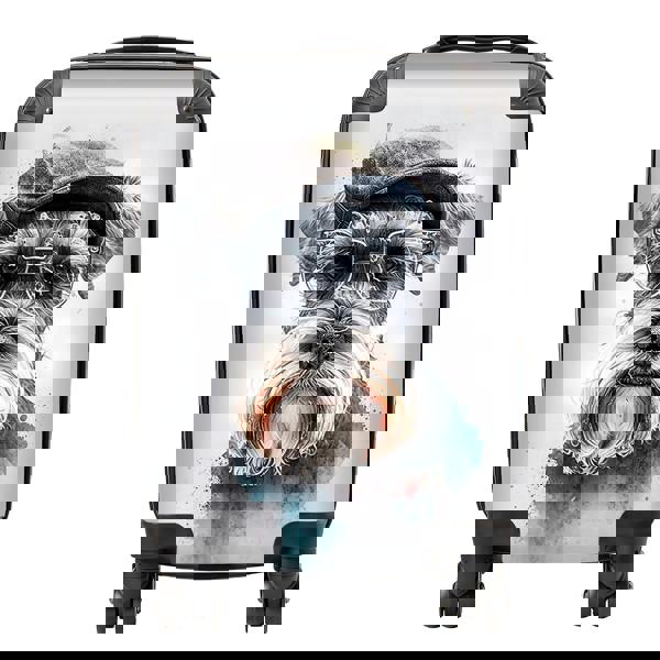 Warren Reed Miniature Schnauzer Dog Splashart Suitcase