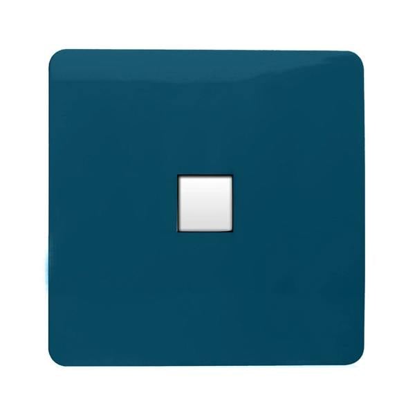 Trendi Switch 1 Gang Cat 3 Telephone Slave Socket in Midnight Blue