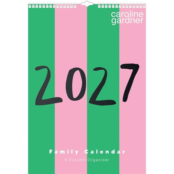 Caroline Gardner, Stripes A3 Family Planner 2027, Family Planners, Month To View, Art, Gift