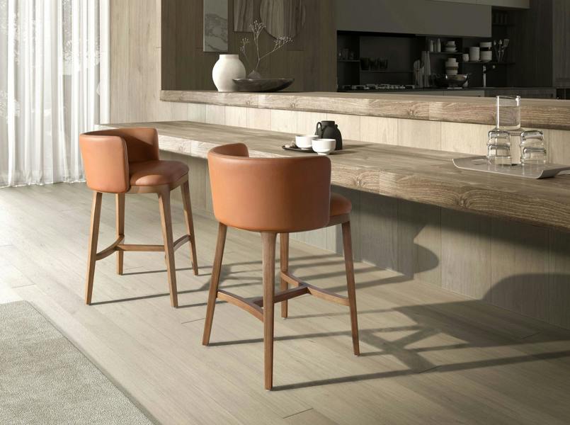 Angel Cerdá Brown Leatherette Stool 4158