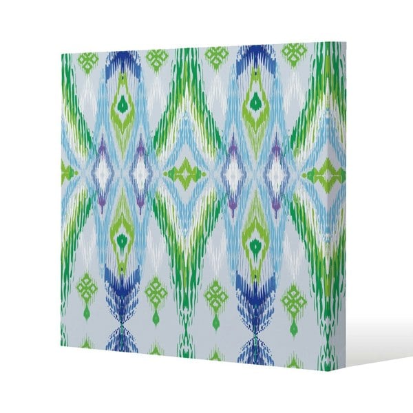 Benjamin Tate Design Ethnic style Modern scarf Slim Style Canvas Print  30x30cm , 15mm Slim Real wood.