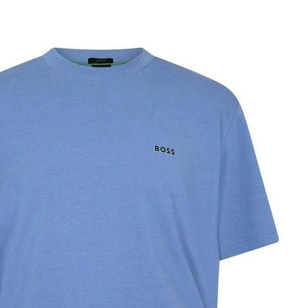 Boss Mens Logo Regular T-Shirt - Blue - 