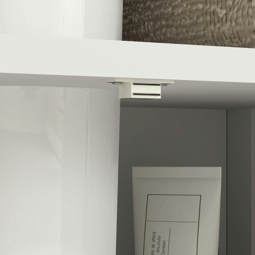 Wyld Haus Dalaco White Pedestal Sink Storage Cabinet With Double Doors And Internal Shelving