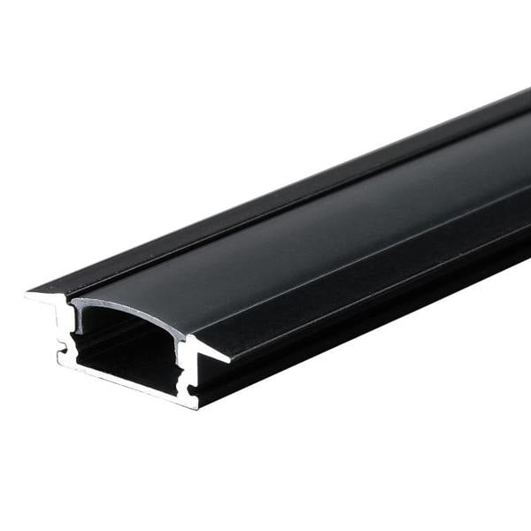 ENER-J 24.5mm x 6.85mm Aluminum Channel Profile with PC Cover - 2m Length (0.95mm Thickness) (Pack of 4)