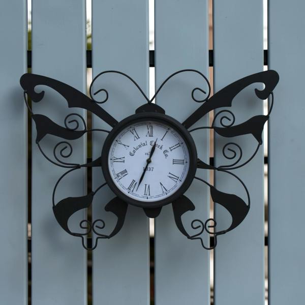 The Garden Marketplace Butterfly Design Decorative Garden Clock