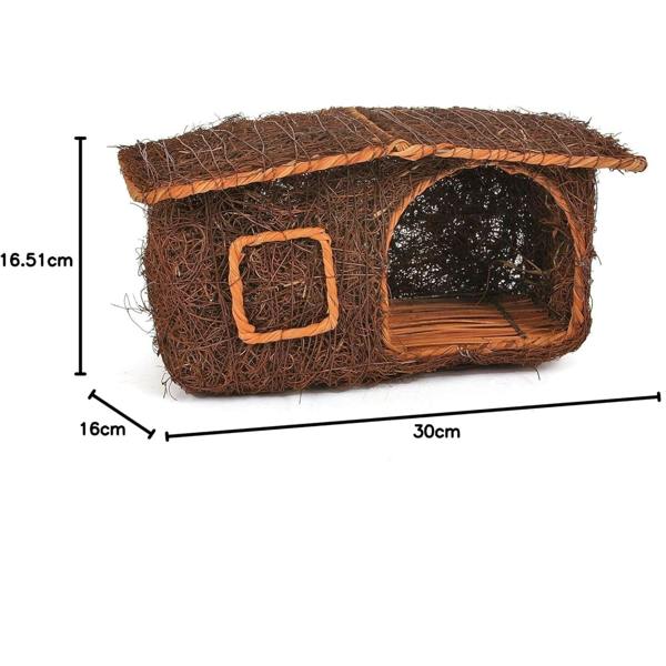 smartbies Cabin Bird Nester Wooden Hanging Nest Box for Garden Birds