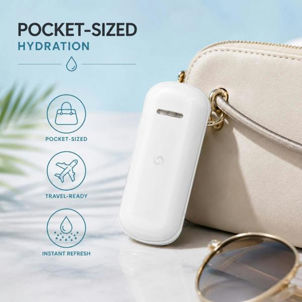 Aquarius Portable Nano Mist Sprayer White Handheld Rechargeable Facial Steamer