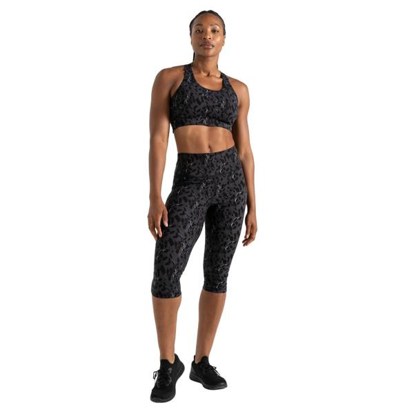Dare 2B Womens/Ladies Influential Dash Print 3/4 Leggings - Black - 