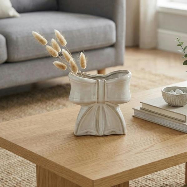 Garden Greatness Maison Off White Statement Bow Vase