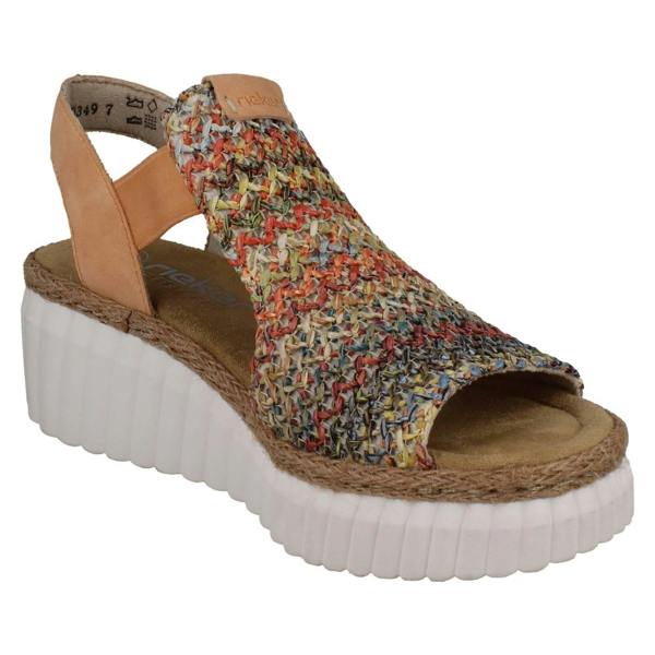 Rieker Ladies Rieker Antistress Woven Wedge Sandals 69172