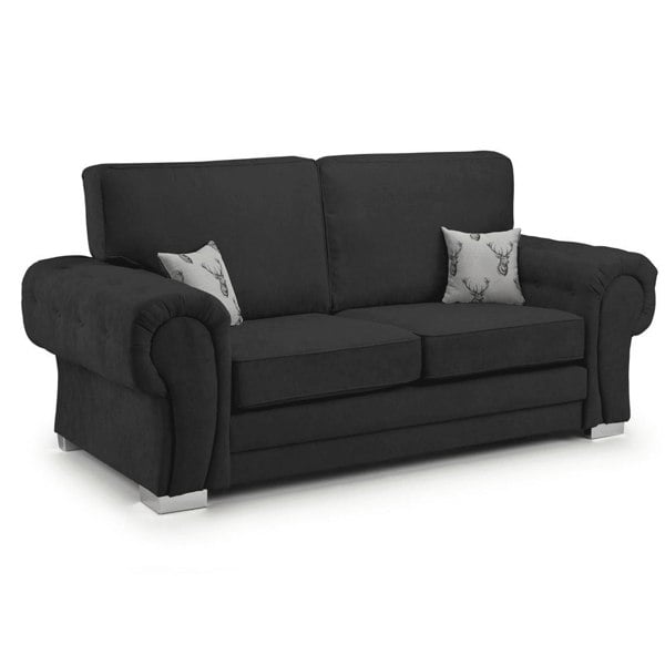 Furnishings For Less Milan Chesterfield Fabric 3 Seater Sofa - Full Back