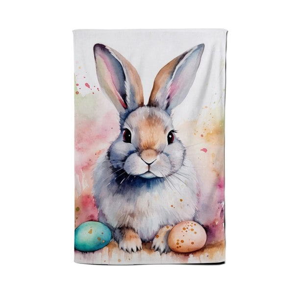 Warren Reed Easter Bunny Watercolour Tea Towel