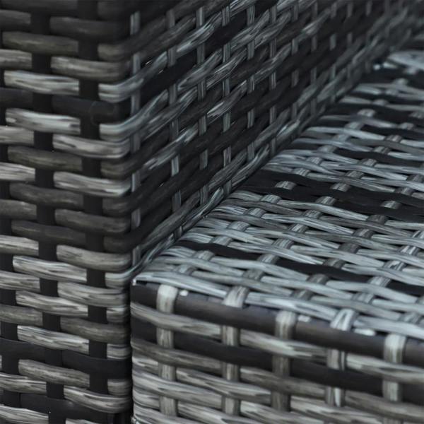 Close-up of dark woven rattan wicker weave on sofa frame
