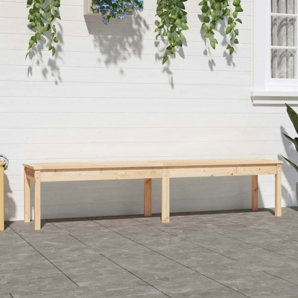 Berkfield 2-Seater Garden Bench 203.5x44x45 cm Solid Wood Pine
