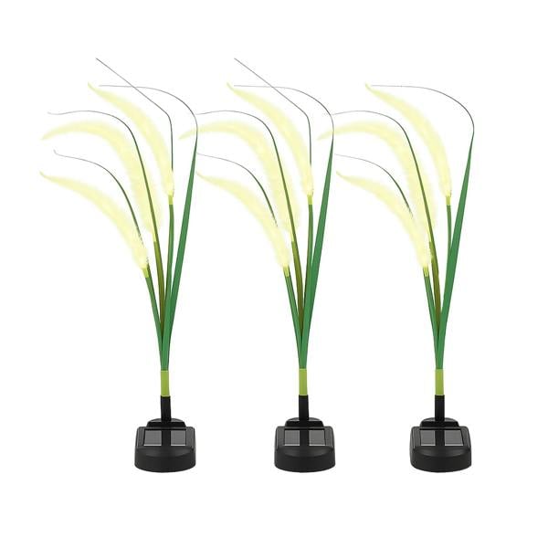 Gardenwize Pack of 3 Solar Setaria Viridis Stake Lights – Decorative Grass Effect LED Garden Lights