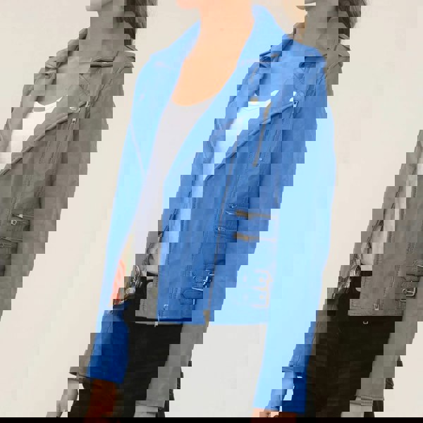 Leather Company Women's Real Lamb Nappa Leather Vintage Biker Jacket