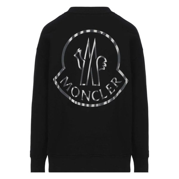 Moncler Detailed Logo On Back Sweatshirt - Black