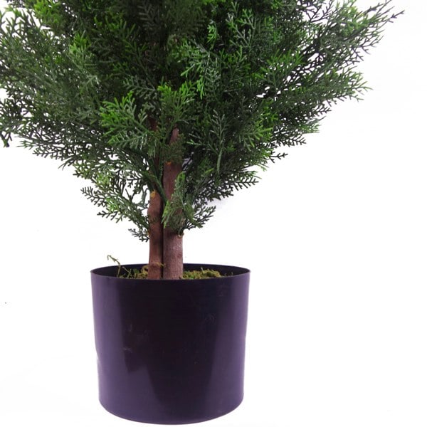 Leaf 120cm Pair of Artificial Cypress Topiary Trees