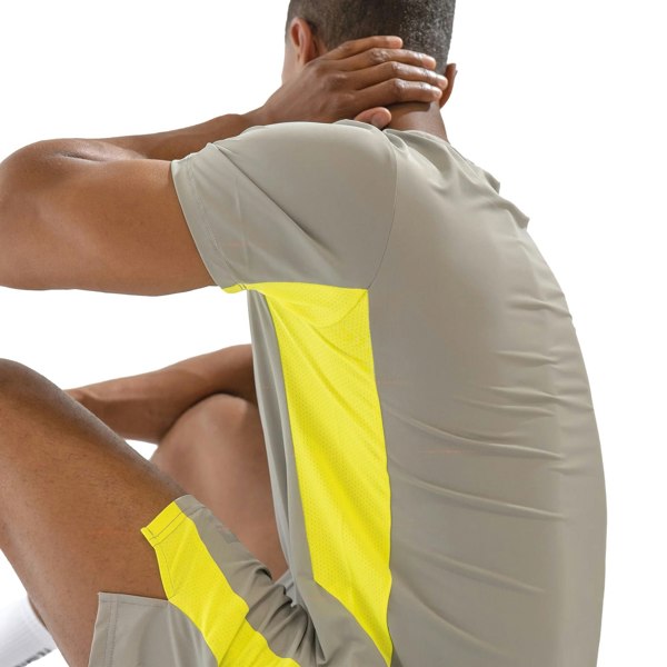REFLECT Zone Tech T-Shirt Grey/Neon Yellow