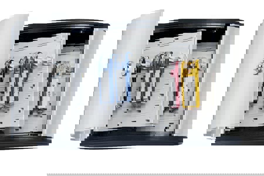 Durable Key Safe 12 Turn Lock Box | Holds 12 Keys | Includes 6 Key Clips