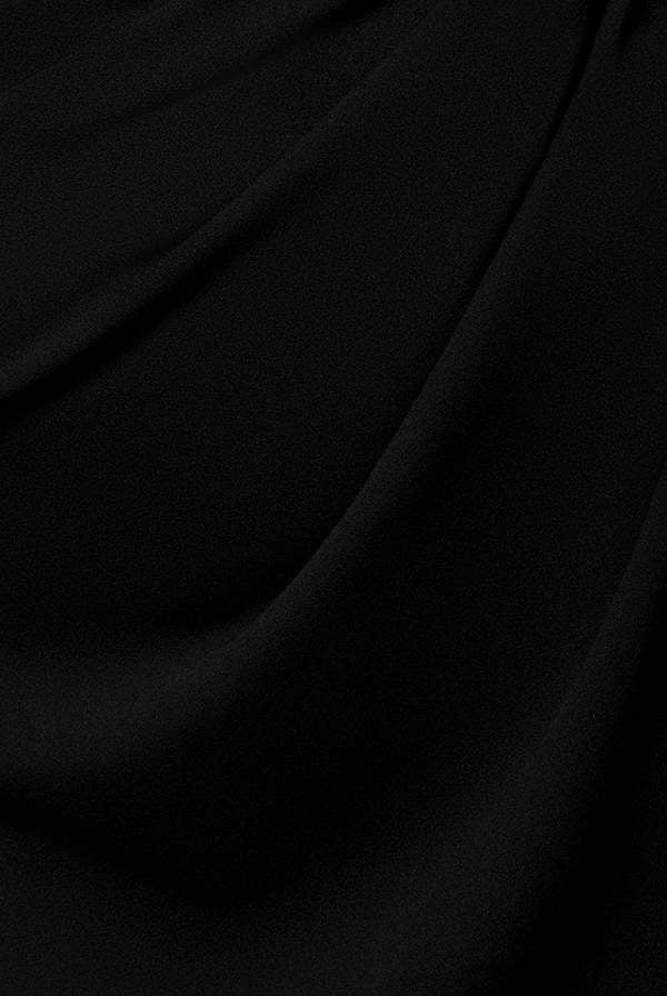 One Shoulder Evening Maxi Dress - Black DR3231