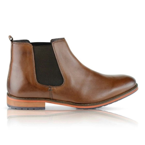 Silver Street London ARGYLL Mens Chelsea Boots Brown
