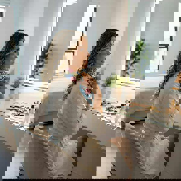 Anyyou Fashion Premium Satin Square Scarf – Roses Blue Silk-Feel Neckwrap for Women