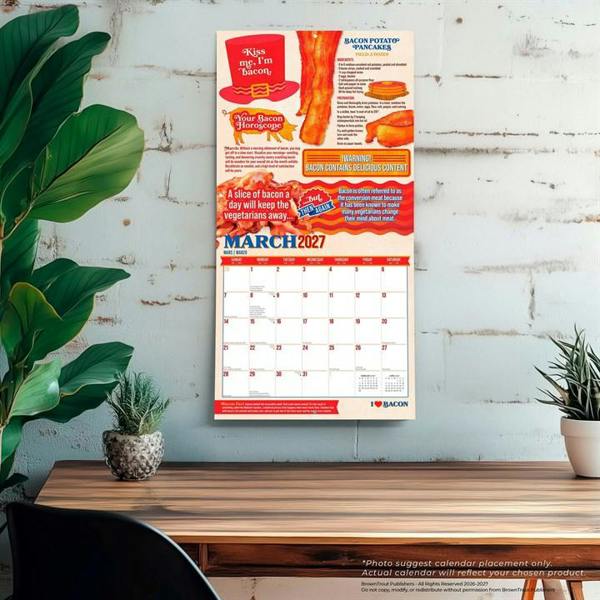 I Love Bacon Calendar 2027, Wall Calendars, Month To View, Lifestyle, Gift