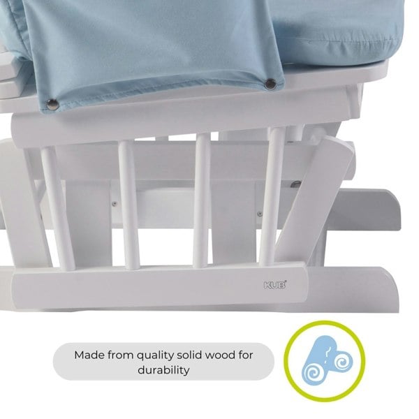 Haywood Reclining Baby blue nursing chair solid wood