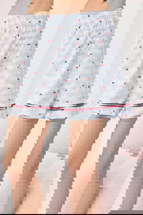 WOVCOR 100% Cotton Heart Knitted Pajama Set