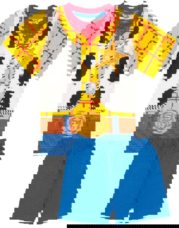 Disney Boys Blue Woody Short Sleeve Short Leg Pyjama Set