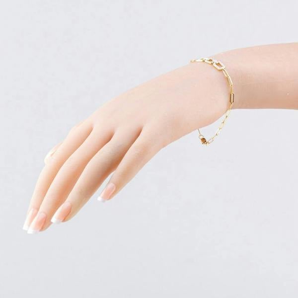 T. H. Baker 9ct Yellow Gold 0.25ct Diamond Triple Rectangle Bracelet THB46670-25 (YG)