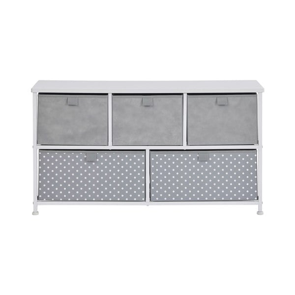    5L-206-GRY-5-drawer-grey-storage-chest-product-front