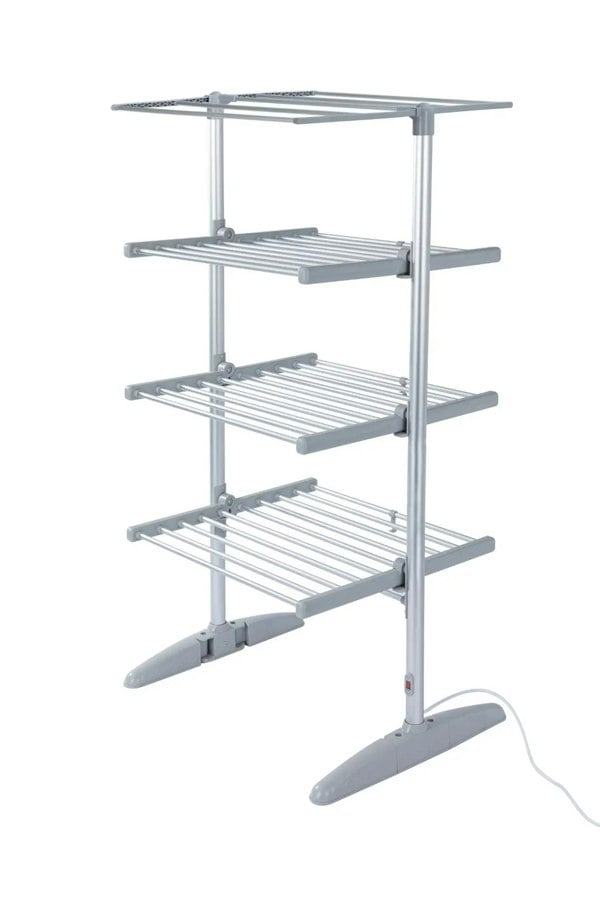 Groundlevel 4 Tier Heated Clothes Airer with Cover