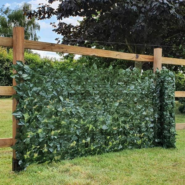 Artificial Ivy Leaf Hedge Garden Fence Privacy Screening - Evergreenery