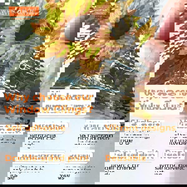 WALPLUS WSW6019 - Sunflowers Watercolour with Butterflies and Bees Window Clings