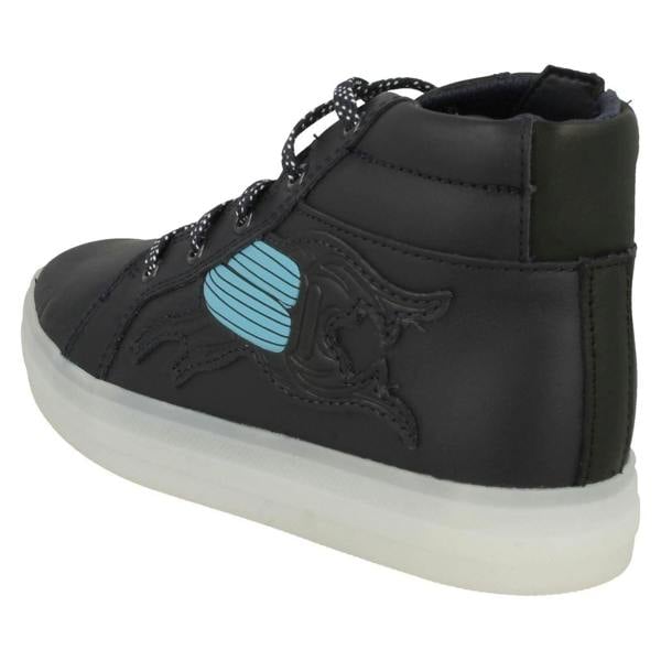 Clarks Boys Clarks Lace Up Detailed Light Up Ankle Boots Flare Fox K