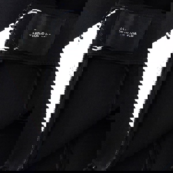 Simone Rocha black neoprene skirt with ruffle and beading detail