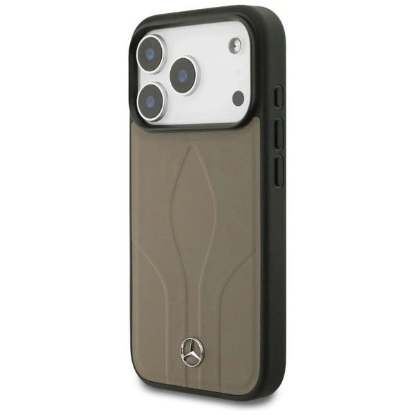 Mercedes Leather The Move Case with MagSafe for iPhone 17 Pro 6.3" Taupe - MEHMP17L25ROLAUT