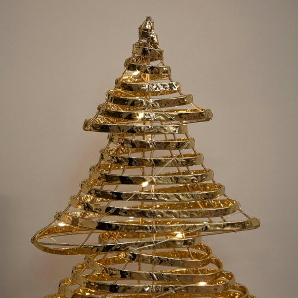 Samuel Alexander 39cm Gold Light Up Christmas Tree with 30 Warm White LEDs