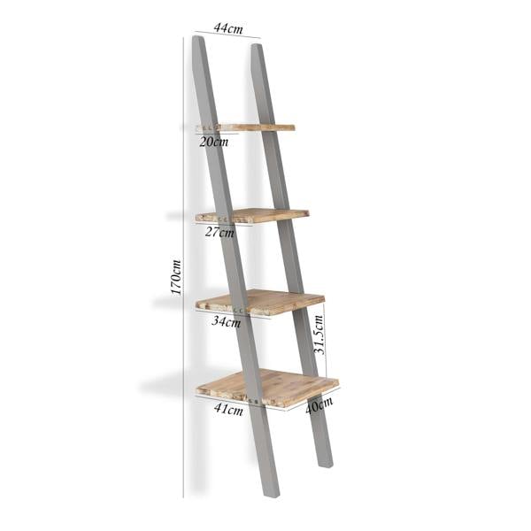 Statement Furniture Florence Ladder Shelf Wooden Shelving Unit Lean-Up Shelf
