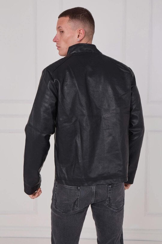 Men's PU Leather Zip Jacket