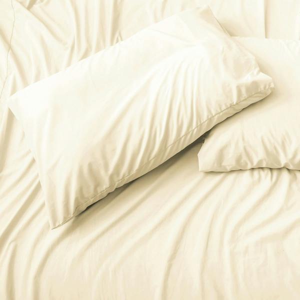 Belledorm Jersey Cotton Housewife Pillowcases (Pair) - Ivory - 