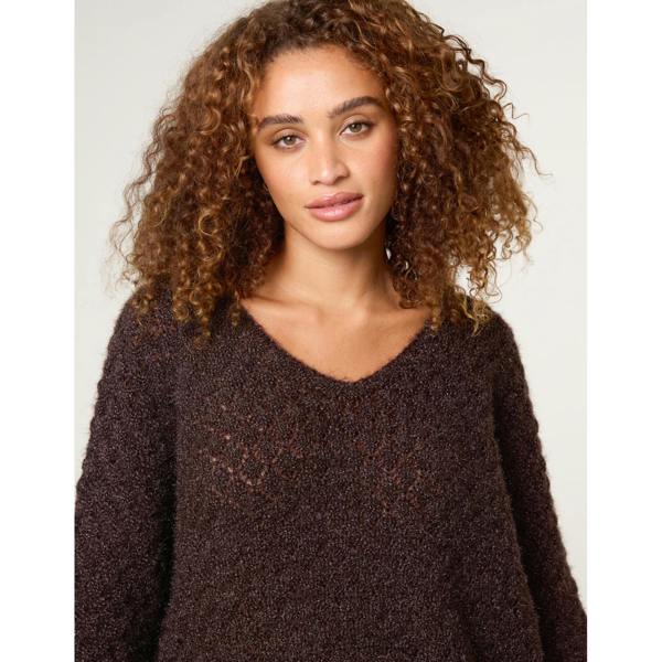 Blue Vanilla Pointelle Knit Batwing Jumper