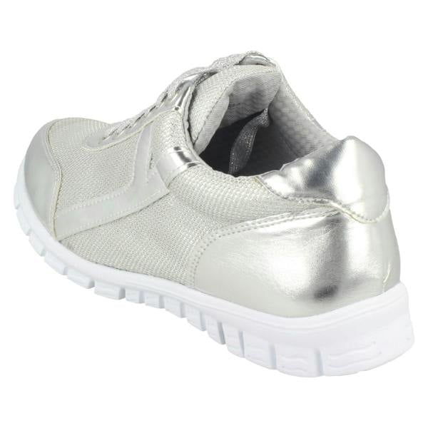 Spot On Ladies Waves Lace Up Trainers