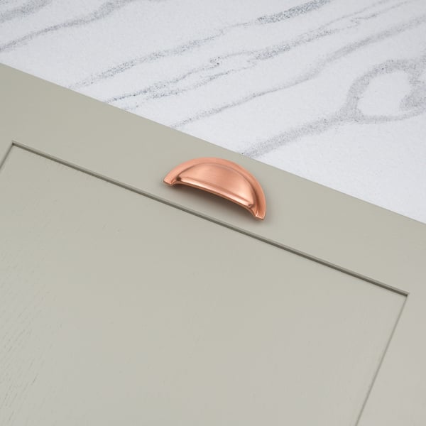 Handle & Home Satin Copper Cup Handle & Matching Knobs