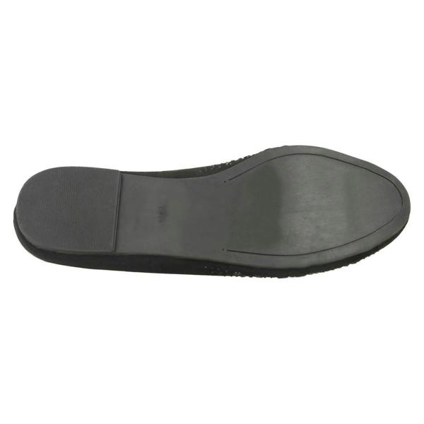 Spot On Ladies Spot On Flat Slipper Cut Ballerinas